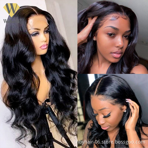 Raw Virgin Body Wave Wig,Lace Front Wigs Human Hair Pre Plucked,Glueless Cuticle Aligned Swiss Lace Frontal Wigs